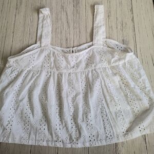 💋ISA & ELLA White Eyelet Sleeveless Top💋